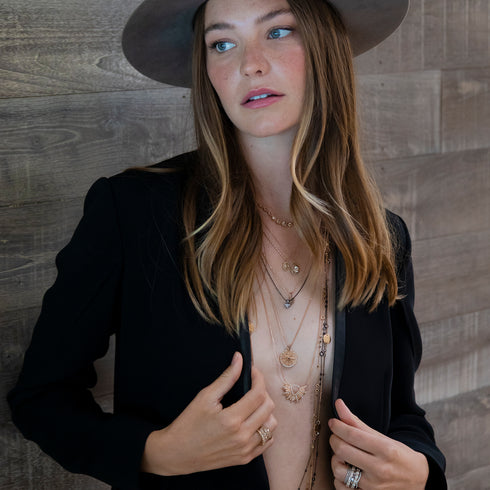 go for a yellow gold take on this popular contrast-pop ensemble<br>shop the look > twilight (full stack) <span class='visuallyhidden'>Call or text 323-404-2959 for shopping assistance</span>